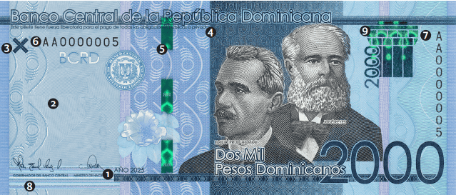 Nuevos billetes de RD$2000 circularán desde el próximo martes