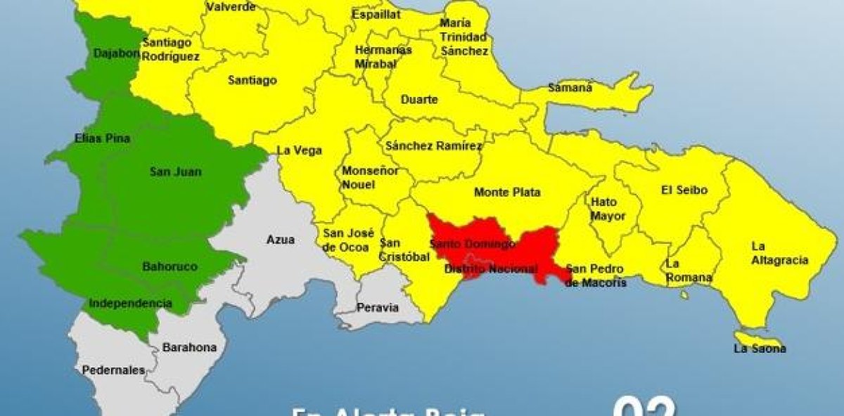 Vaguada: Santo Domingo, incluyendo el Distrito Nacional, en alerta roja